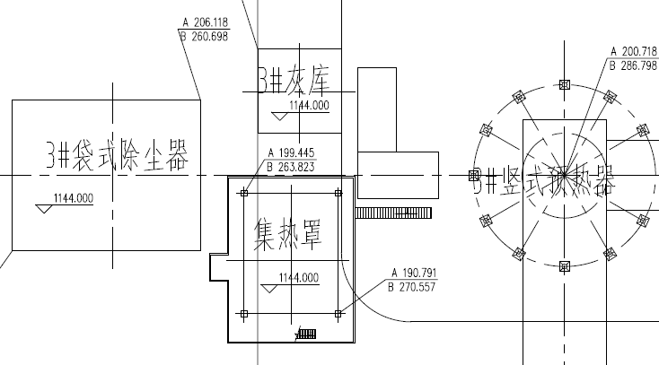 余熱鍋爐（集熱器）平面布置圖